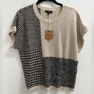 Blu Pepper Black and Cream Knit Top